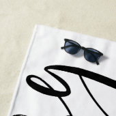 Serviette de plage de mariage élégante et minimali (En situation)