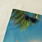 Serviette De Plage De Mignons Dragons Bâtissant Des Châteaux De Sable (En situation)