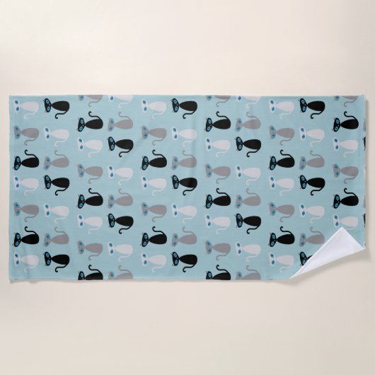 Serviette de plage de Mod Cat (Devant)