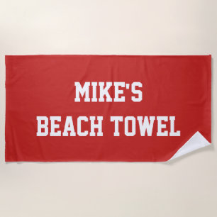 Serviette de plage de monogramme