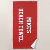 Serviette de plage de monogramme (Devant)