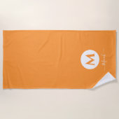 Serviette de plage de Monogramme personnalisée ora (Devant)
