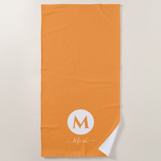 Serviette de plage de Monogramme personnalisée ora (Devant)