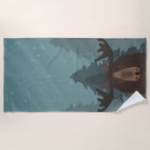 Serviette de plage de Moose (Devant)