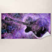 Serviette de plage de musique de guitare (Devant)