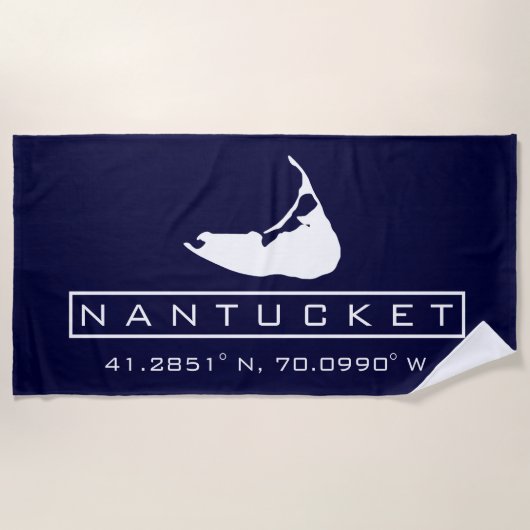 Serviette de plage de Nantucket Island (Devant)