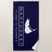 Serviette de plage de Nantucket Island (Devant)