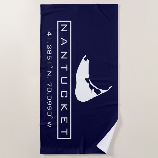 Serviette de plage de Nantucket Island (Devant)
