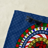 Serviette de plage de Noël (En situation)