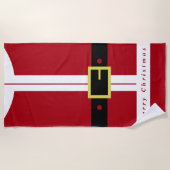 Serviette de plage de Noël Père Noël (Devant)