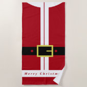 Serviette de plage de Noël Père Noël (Devant)