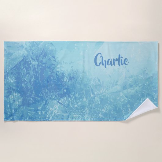 serviette de plage de nom Abstrait Ocean (Devant)