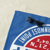 Serviette de plage de NORDKAPP Norvège (En situation)