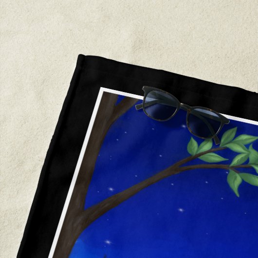 Serviette de plage de nuit du camping (En situation)