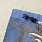 Serviette de plage de palmiers d'honneur (En situation)