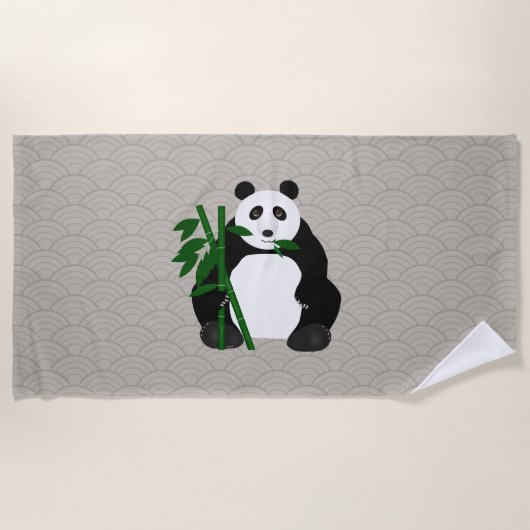 Serviette de plage de Panda (Devant)