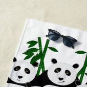 Serviette de plage de Pandas (En situation)