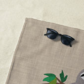 Serviette de plage de paresse (En situation)