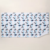 Serviette de plage de partie de macareux (Devant)