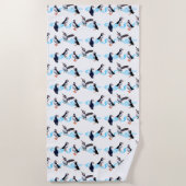 Serviette de plage de partie de macareux (Devant)