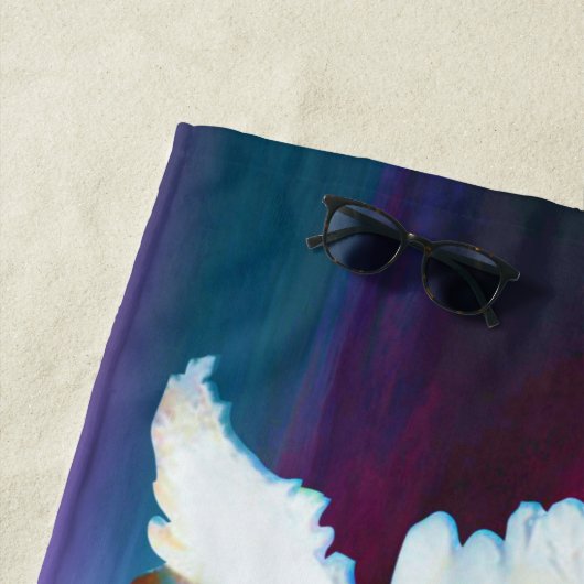 serviette de plage de pélican blanc aquarelle (En situation)