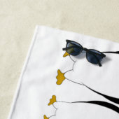 Serviette de plage de Penguins (En situation)