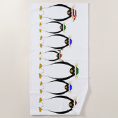 Serviette de plage de Penguins (Devant)