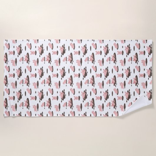 Serviette de plage de Piglets (Devant)