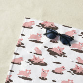 Serviette de plage de Piglets (En situation)