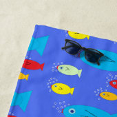 Serviette de plage de poissons (En situation)