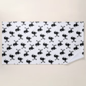 Serviette de plage de Poodle (Devant)