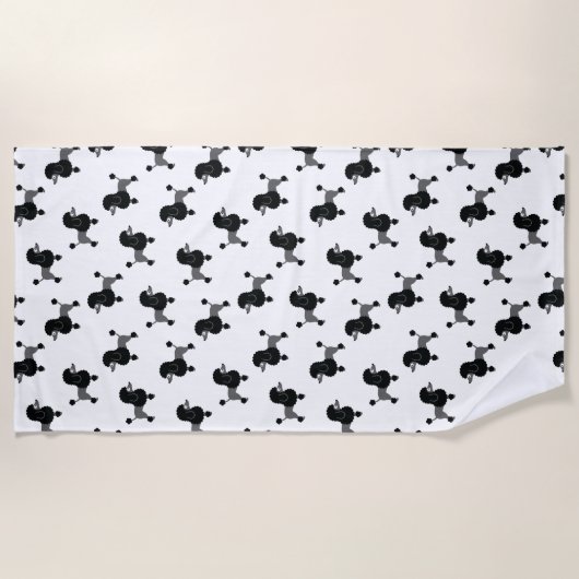 Serviette de plage de Poodle (Devant)