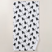 Serviette de plage de Poodle (Devant)
