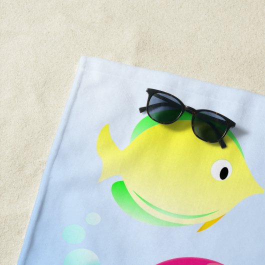 Serviette de plage de poulpe (En situation)