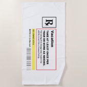 Serviette de plage "de prescription de vacances" (Devant)