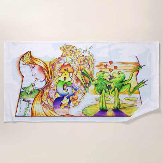 Serviette de plage de princesse Fantasy de (Devant)