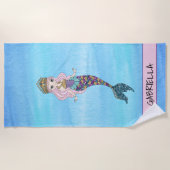 Serviette de plage de princesse Personalized de (Devant)