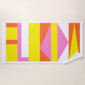 Serviette de plage de qualité BurkayCouture "Flori (Devant)