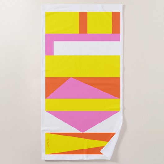 Serviette de plage de qualité BurkayCouture "Flori (Devant)