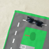 Serviette de plage de route (En situation)