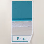 Serviette de plage de sable blanc Brides (Devant)