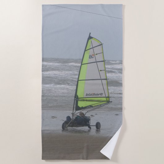 Serviette de plage de sable de yachting (Devant)