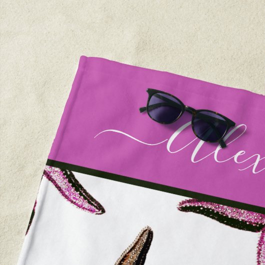 Serviette de plage de sable rose de la côte de Pre (En situation)