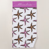 Serviette de plage de sable rose de la côte de Pre (Devant)