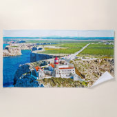 Serviette de plage de Sagres Portugal de phare (Devant)