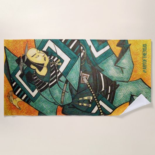Serviette de plage de Samurai (Devant)