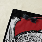 Serviette de plage de Samurai Tiger (En situation)