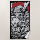 Serviette de plage de Samurai Tiger (Devant)