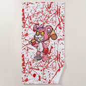 Serviette de plage de Scare Bear (Devant)