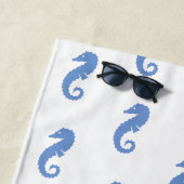 Serviette de plage de Seahorse personnalisée (En situation)